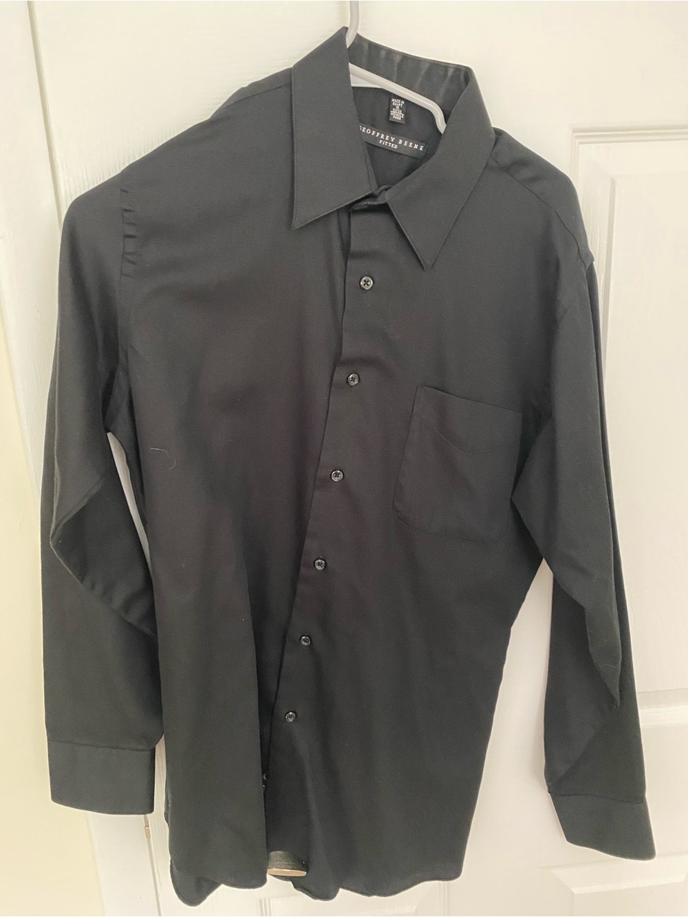 Geoffrey Beene Men's Black Button-Up Dress Shirt 15 32-33